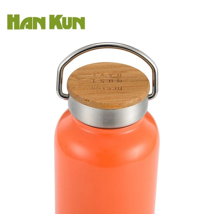 Stainless Steel Bottle With Bamboo Cover